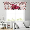 EIALIVE Valentine's Day Kitchen Printed Curtain Fabric Simple Love