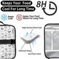 thumbnail image 4 of Game Controller White Pattern Insulated Lunch Bag with Shoulder Strap and Bottle Holder,Bento School Lunch Bag Box,11x9.5x3.5 Inches, 4 of 5