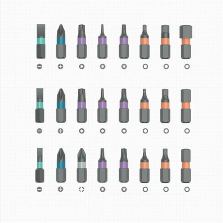 

Multi-purpose Ratchet Wrench Screwdriver Bits Tools Set DIY Household