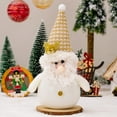 thumbnail image 4 of Bouanq Christmas Decorations Xmas Tree Ornaments Plush Christmas Tree Ornaments, White & Gold Xmas Decorations, Hand-made Santa Claus & Snowman Dolls For Holiday Party Festival Fireplace Home Decor, 4 of 8