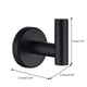 thumbnail image 4 of Toystoory Ganchos para abrigos de acero inoxidable 304, gancho para toallas blanco montado en la pared, herramientas duraderas antioxidantes en cajas, Accesorios de baño negro Toystoory HA011317-02B, 4 of 6