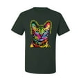 thumbnail image 2 of Cats Are Like Potato Chips Colorful Rainbow Cat Animal Lover Men's Graphic T-Shirt, Forest Green, Large, 2 of 3