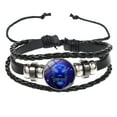 thumbnail image 1 of Border 12 Constellation Layer Woven Night Light Punk Leather Bracelet Hand Rope Durable Comfortable Glow Feature for Parties Festivals Nighttime Outings, 1 of 3
