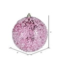 thumbnail image 2 of Vickerman 6" Pink Glitter Hail Ball Ornament, 4 per Bag, 2 of 3