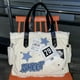 thumbnail image 1 of Bolso cuadrado informal para mujer, Bolso de estrella suaves de gran capacidad, Bolso de lona para ir al trabajo, 1 of 8