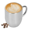 thumbnail image 3 of Tasse à Café, Poignée Épaissie 350ml Tasses à Expresso, Acier Inoxydable pour Maison Café Bar, 3 of 7