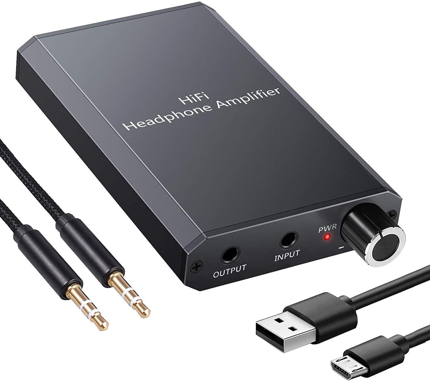 eSynic Portable Headphone Amplifier Rechargeable Headphone Amp 3.5mm