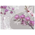 thumbnail image 3 of Tiptophomedecor Floral Wallpaper Wall Mural - Flight Of Purple Orchids, 3 of 4