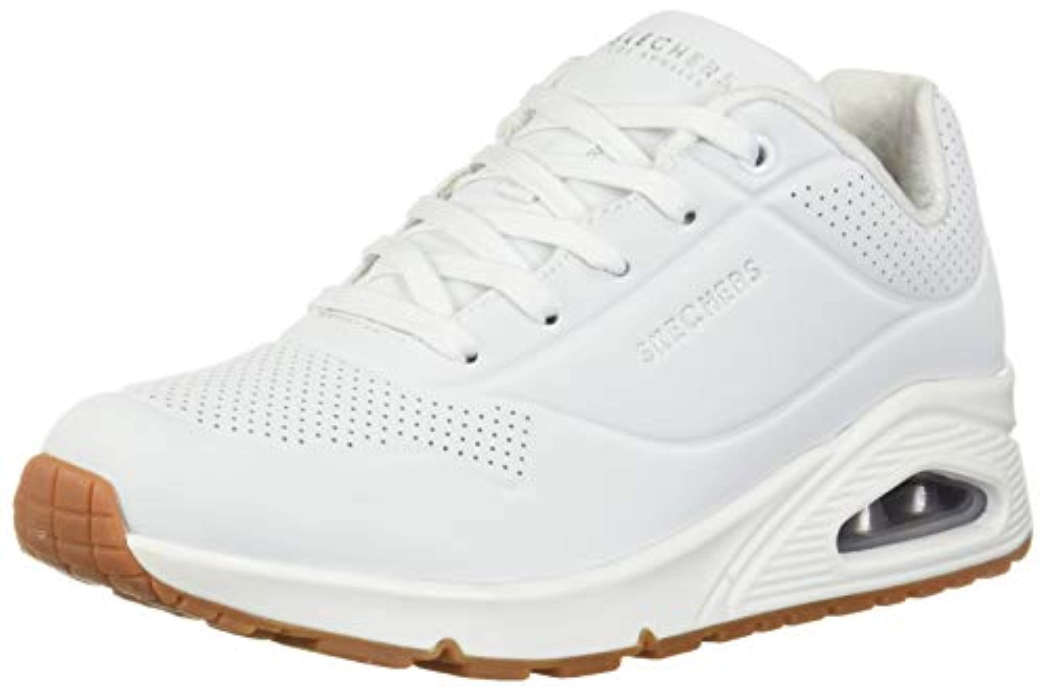 Skechers Women s UNO Stand On Air Lace Up Durabuck Fashion Sneaker 