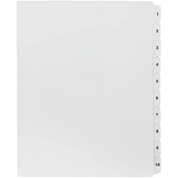 Exhibitindexes® 1-10 Side Tab Dividers