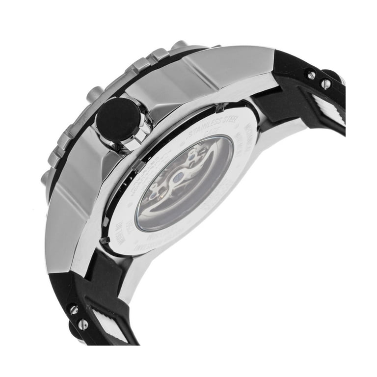 Invicta Men s 22551 Pro Diver Mechanical Black Silicone And Skeletonized Dial Ss Watch