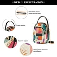 thumbnail image 4 of FORMRS Crossbody Bag for Women Quilted Travel Shoulder Cell Phone Purse with Chain Strap Handbag, Beige Abstract, 4 of 7