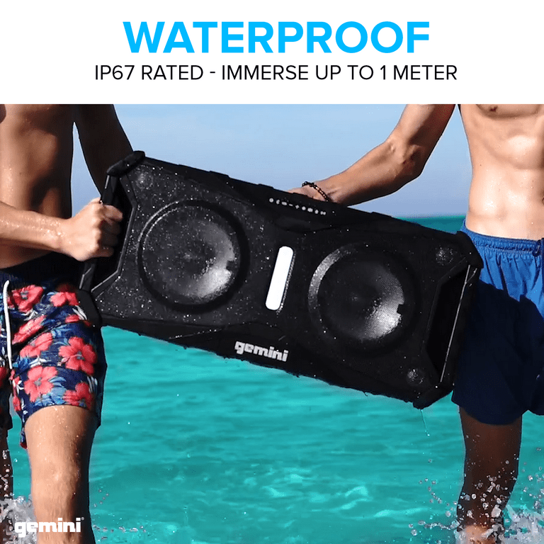 Gemini SOSP Waterproof Bluetooth Party Speaker with LED Lights
