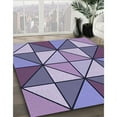 thumbnail image 3 of Ahgly Company Machine Washable Indoor Square Transitional Bright Lilac Purple Area Rugs, 8' Square, 3 of 7
