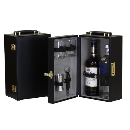 Portable Two Bottle Travel Bar Set - 5 Pieces