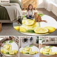 thumbnail image 6 of Summer Watercolor Round Area&nbsp;Rug 8ft Lemon Slice Tea Leaf Non-Slip&nbsp;Washable Circle Rugs Soft Felt Indoor Floor Mat for Bedroom Kitchen Living Room Bathroom, 6 of 9