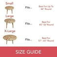 thumbnail image 6 of LAMINET Deluxe Elastic Edged Flannel Backed Vinyl Fitted Table Cover - All-Over Leaves Pattern - Small Round - Fits Tables up to 40" - 44" Diameter (ETLEAV48), 6 of 9