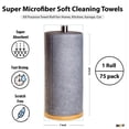 thumbnail image 2 of Sheff Microfiber Towel Roll - 75Pcs (12x12 inch), Tearable, Reusable Cleaning Cloth for Car, House, Kitchen Microfiber Rags (Gray), 2 of 7
