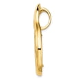 thumbnail image 2 of 14k Yellow Gold Curved Teardrop Prong Setting Coin Bezel Pendant Mounting - Fits 21.6mm, 2 of 4