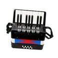 thumbnail image 3 of Accordion 17 Piano Keys 8 Bass Button Mini Accordion Instrument with Retractable Leather Strap Plastic for Beginners, 3 of 7