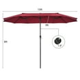 thumbnail image 4 of Patiojoy Parasol de Patio Double Face de 15 Pi, Parasol de Marché Extra-Grand pour l'Extérieur, Vin, 4 of 7