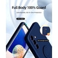 thumbnail image 3 of for Samsung Galaxy A14 5G Phone Case, Ring Stand [360° Rotatable Ring Holder] with 2 Screen Protector, with Full Camera Cover Protection, Silicone Slim Protective Phone Case (Navy Blue), 3 of 10