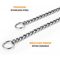 thumbnail image 3 of Pefilos 21" Length Chain Dog Training Choke Collar for Small Medium Large Dogs, 304 Stainless Steel, 3.5 mm Adjustbale from 18" to 22", Silver, 3 of 3