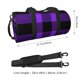 thumbnail image 2 of Easygdp Purple Buffalo Plaid Bolsa de Viaje, Bolsa de Mano, Bolsa de Gimnasio, Bolsa de Equipaje para Viaje, 2 of 6
