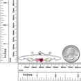 thumbnail image 3 of Gem Stone King 925 Silver and 10K Yellow Gold Bracelet for Women Pink Moissanite Created Ruby (1.12 Cttw) and Lab Grown Diamond, 3 of 3