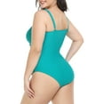 thumbnail image 6 of Bagilaanoe Women One-Piece Swimsuit Plus Size Sleeveless Swimwear Ruched Bathing Suit XL-6XL, 6 of 9