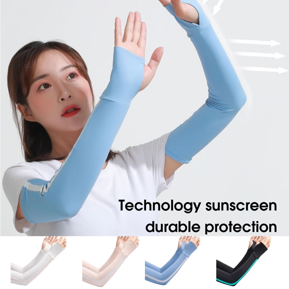 UDIYO 2 Pairs Arm Sleeves for Men Women UV Sun Protection Compression