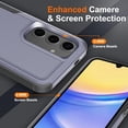 thumbnail image 4 of for Samsung Galaxy A15 5G Case with Tempered Glass Screen Protector & Camera Lens Protector,Heavy-Duty Tough Rugged Slim Shockproof Phone Case for Galaxy A15 5G (6.5", 2024)[Dark Blue], 4 of 13