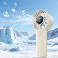 thumbnail image 6 of Lunxisen 1 Pcs Portable Handheld Fan Rechargeable USB Personal Cooling Fan with LED Display for Travel Office Outdoor Use, 6 of 9