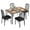 Brown, variant on Jojoka Dining Set for 4, Wood Top Table with 4 PU Leather Upholstered Chairs Dinette for Small Space, Kitchen, Apartment, Dining Room, Rustic Brown