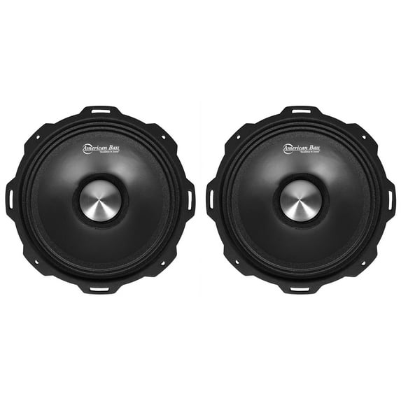 (2) American Bass GODFATHER 8" 800w Slim Open Back Midrange Car Speaker GF 8MR