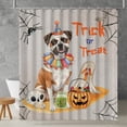 thumbnail image 2 of Trick or Treat Boxer Funny Mummy Cosplay Pumpkin Candy Basket Shower Curtain Boxers Dog Lover Gifts Idea Waterproof Bathroom Bathtub Curtain - 12016, 2 of 5