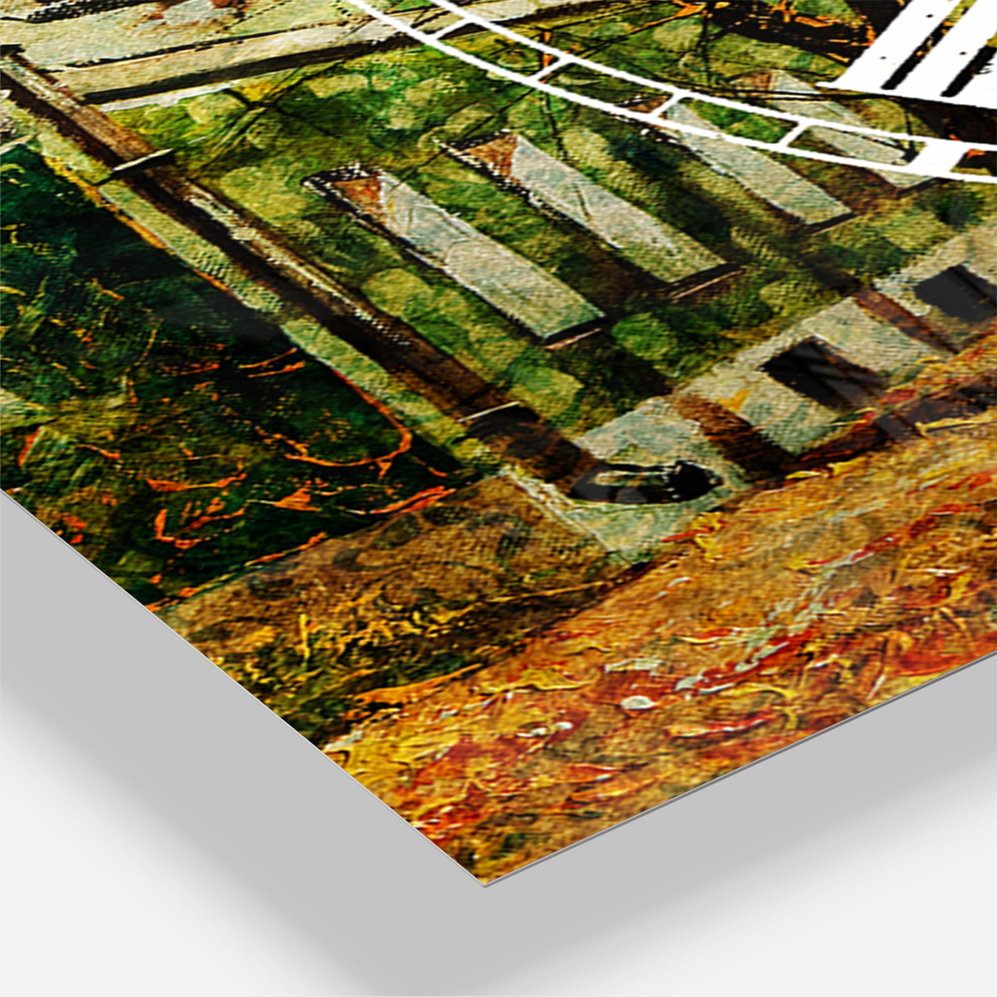 Designart 'Ancient Vitebsk in Autumn' Mediterranean Wall Clock