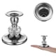 thumbnail image 3 of 2 Candelabros Cónicos Plateados de Latón Vintage, Elegantes Candelabros de Cristal., 3 of 5