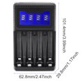 thumbnail image 4 of SEIVI PC Negro Protección Inteligente USB Pantalla LCD Cargador De Batería De Cuatro Ranuras Para Carga De Celdas AA AAA Ni-MH, 4 of 7