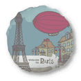 thumbnail image 1 of Paris Airship France Eiffel Tower Landscape Round Throw Pillow Home Decoration Cushion, 1 of 3