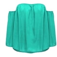 thumbnail image 1 of Blusa informal con hombros descubiertos para mujer, blusas sin tirantes, blusas con mangas de campana de color puro y sin tirantes Methold FS7048-56, 1 of 7