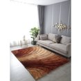 thumbnail image 6 of 3D Shaggy Area Rug, Modern Indoor Thicken Hand Tufted Carpet, Square Fluffy Rug Plush for Living Room, Bedside, Non-Slip, Easy-Cleaning, 84"in×60"in, Brown, 6 of 6