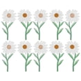 thumbnail image 3 of Reparación de ropa DIY, 10 piezas de parches de tela con flores de margaritas blancas, parches de planchado con margaritas blancas, uso conveniente, 3 of 12