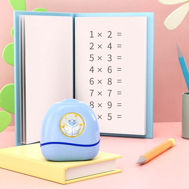 Sello de matemáticas portátil Cálculo rodante Ejercicios de enseñanza digital Herramienta aritmética de aprendizaje Útiles escolares para la escuela, Multiplicación azul Baoblaze Sello de enseñanza digital