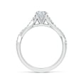 thumbnail image 2 of ANGARA Lab Grown Peg Head Oval Diamond Engagement Ring for Women in 14K White Gold (Size-7x5mm| Color-F-G| Clarity-VS) | April Birthstone, Anniversary, Jewelry Gift for Women | Lab-Grown Diamond Ring, 2 of 4