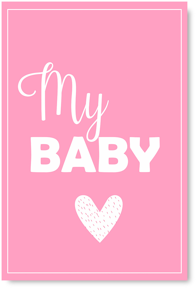 Awkward Styles My Baby Poster Wall Art Kids Room Wall Decor Pink Poster Baby Room Decor Gifts for Kids Baby Girl Room Printed Art Picture Mother Quotes Decor Girls Play Room Wall Decor Pink Poster - image 1 of 3