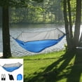 thumbnail image 4 of Outdoor Mosquito Proof Hanging Bed with Net Cover | 250x120cm Lightweight Camping Bed | Nylon Material for Camping, Picnics & Backyard Use | Easy Setup with Accessories, 4 of 7