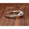 thumbnail image 3 of Oryn Jewelry 14K White Gold Plated Wedding Bands - 1 Ct Round Cut Moissanite Bands for Her - Elegant Anniversary Jewelry - Classic Bridal Bands - Simple Everyday Moissanite Bands, 3 of 4