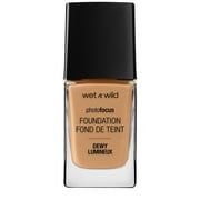 Wet n Wild Photo Focus Dewy Liquid Foundation Makeup, Amber Beige, 1.0 fl oz