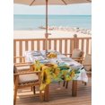 thumbnail image 2 of Outdoor Tablecloth with Umbrella Hole for Patio/Picnic/Party/Camping, Sunflower Waterproof Table Cloth Rectangle Table Cover Washable, Summer Botanical Yellow Floral Purple Plaid (60"x 120"), 2 of 8